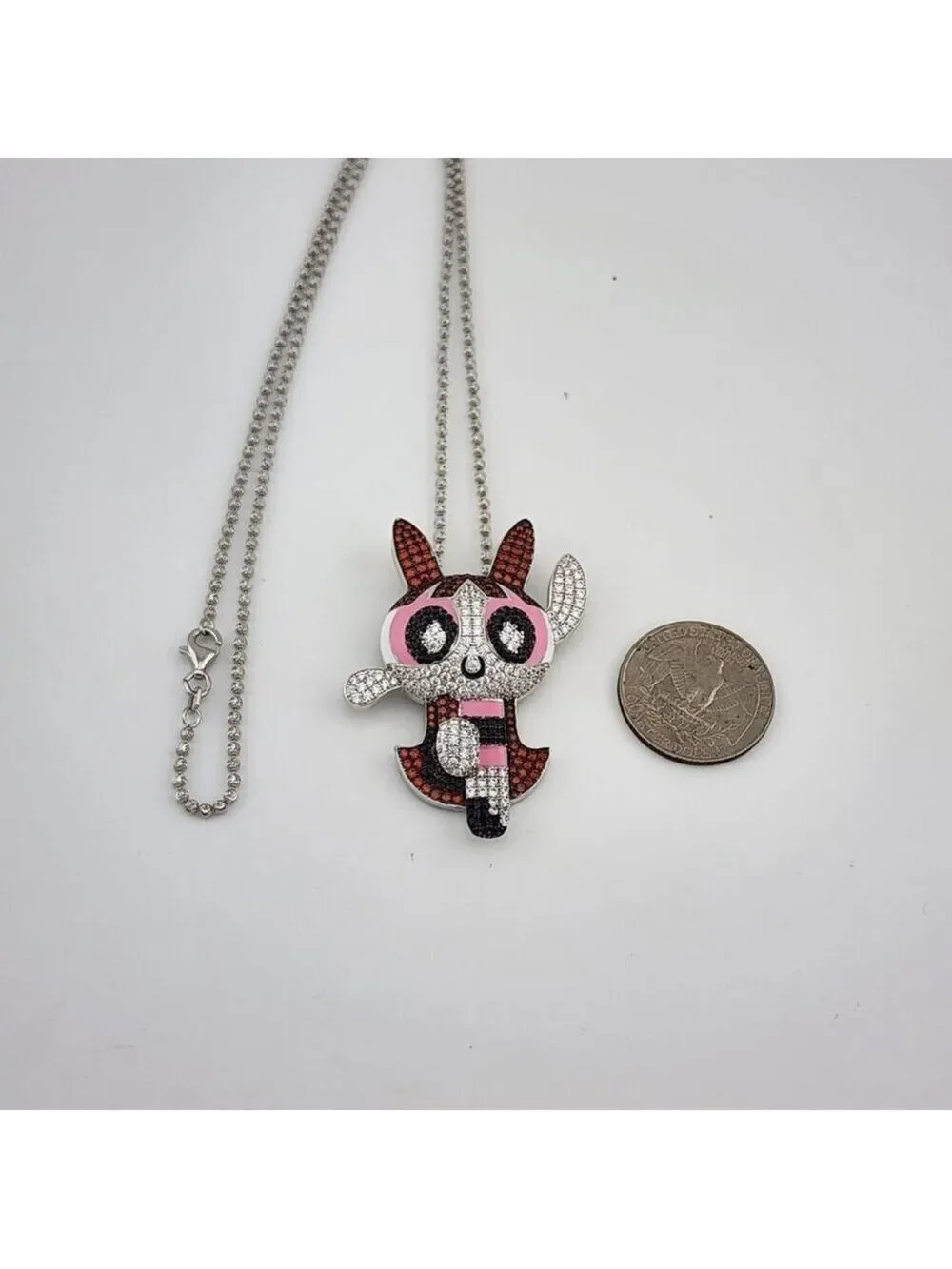 Blossom Charm: 925 Sterling Silver Powerpuff Pendant